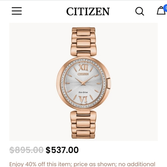 ***BRAND NEW*** Citizen Women's Eco-Drive Rosetone Diamond Capella Watch - Picture 13 of 13